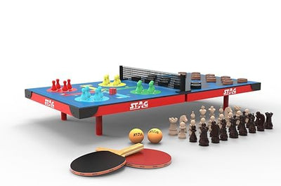 Stag Iconic 4-in-1 Mini Table Tennis Table | Compact, Versatile Gaming Fun