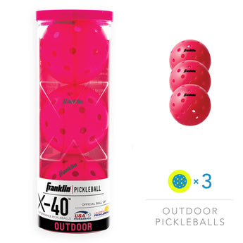 Franklin Pickleball X-40 Pink (Pack Of 3)