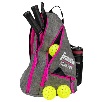 Franklin Pickleball Sling Bag - Grey/Pink Trim