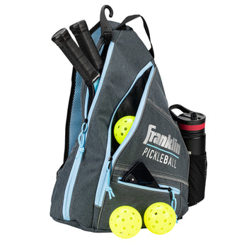 Franklin Pickleball Sling Bag - Grey/Blue Trim