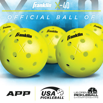 Franklin Pickleball X-40 Optic Yellow 36 Pack Bucket