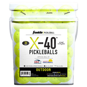 Franklin Pickleball X-40 Optic Yellow 36 Pack Bucket