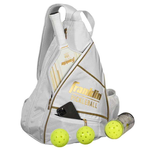 Franklin Pickleball Sling Bag - White/Gold Trim Franklin Sports