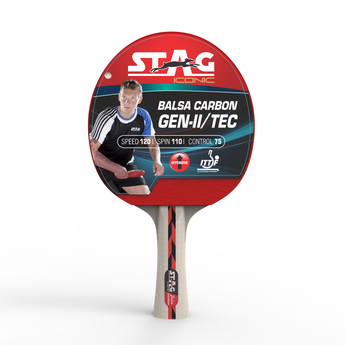 Stag Iconic Balsa Carbon Gen 2 Table Tennis Racquet with Racquet Case