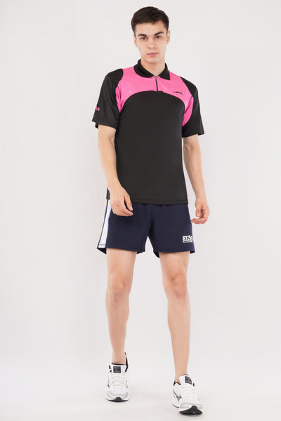 STAG ICONIC: POLO NECK SPORTS T-SHIRT ST-GRA 2 Black Stag Iconic