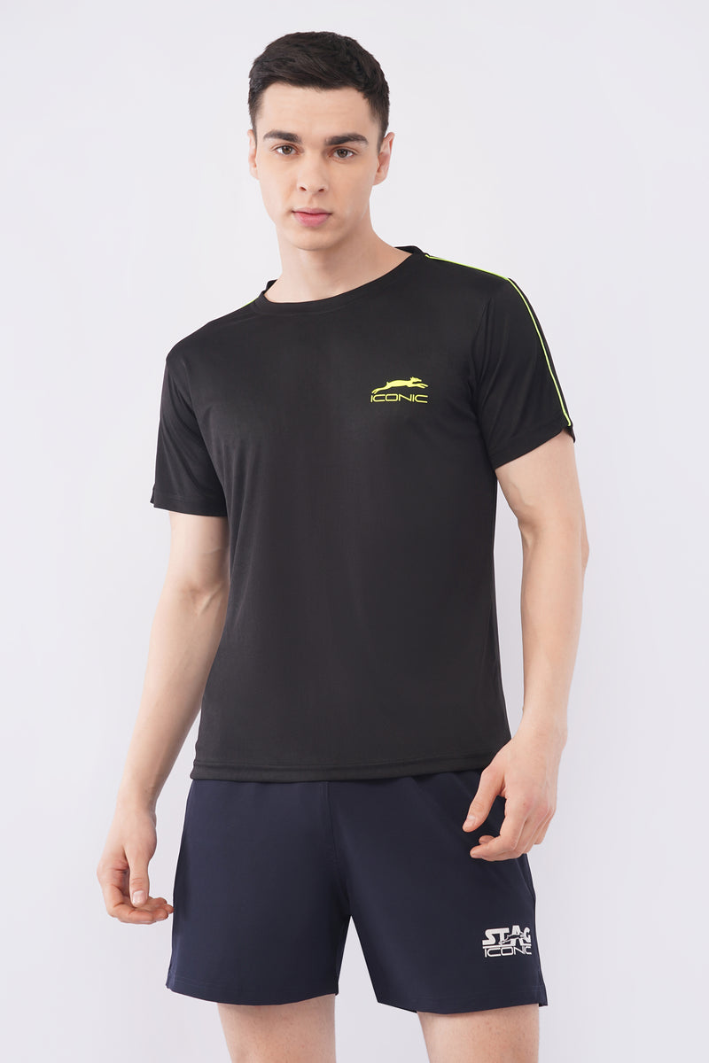 STAG ICONIC: Lime Line Round Neck T-Shirt ST-LIME1