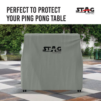 Stag Iconic Table Tennis Premium Heavy-Duty Weatherproof Table Cover | Indoor/Outdoor | Fits Flat and Folding Ping Pong Tables