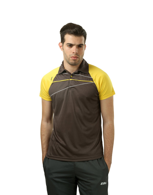 STAG ICONIC Men's Repeat Sports Polo T-Shirt ST-REP1 dark-grey Stag Iconic