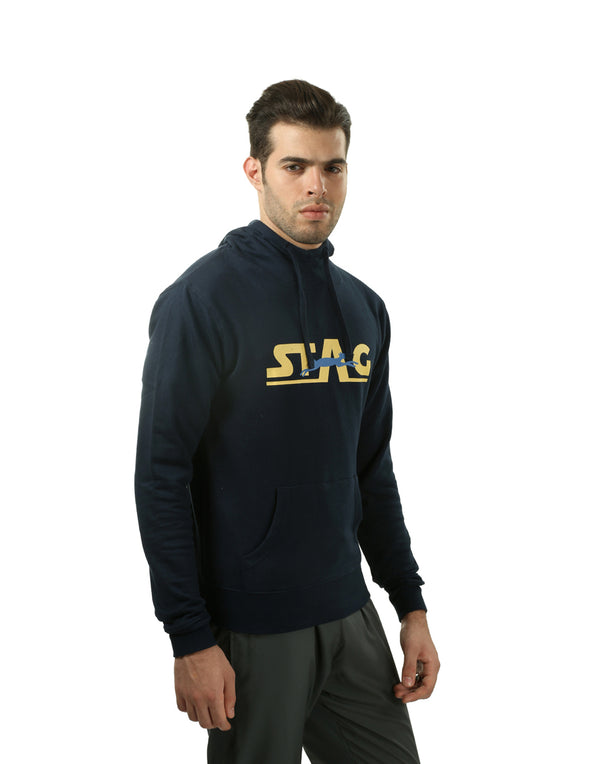 STAG ICONIC: NAVY BLUE HOODIE SS- SH2 Stag Iconic