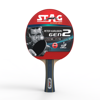 Stag Iconic Peter Karlson Gen 2 Table Tennis Racquet with Racquet Case