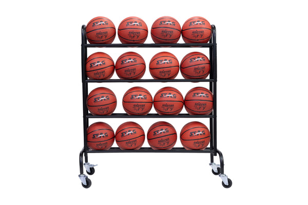 Stag Iconic Heavy Duty Ball Trolley - Portable Sports Ball Storage Cart with Locking Wheels & Durable Steel Frame Stag Iconic