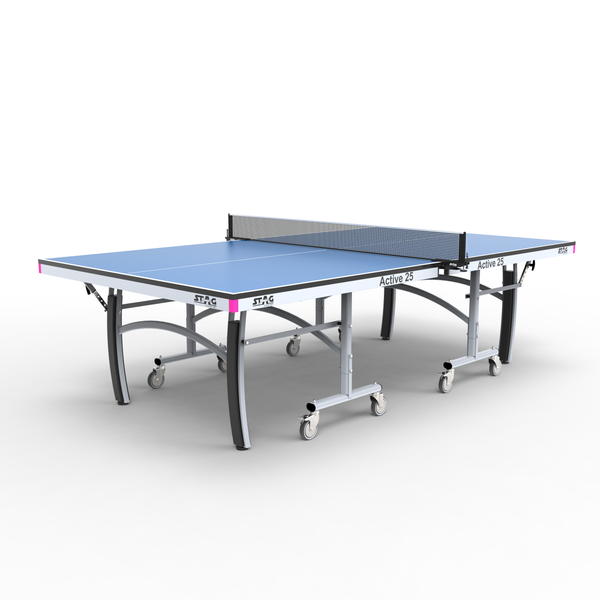 Stag Iconic Active 25 Table Tennis Table | Full Size Professional Table Blue Stag Iconic