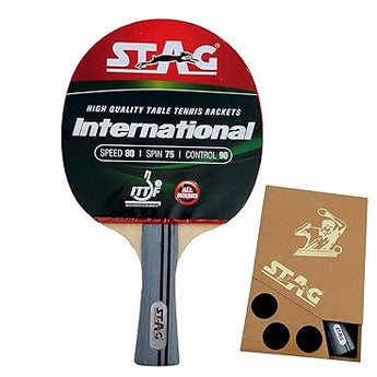 Stag Iconic International Table Tennis Racquet with Wooden Case