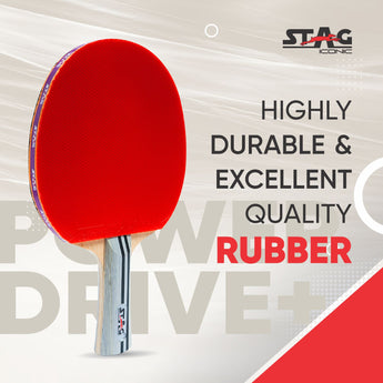 Stag Iconic Powerdrive+ Table Tennis Racquet with Wooden Case